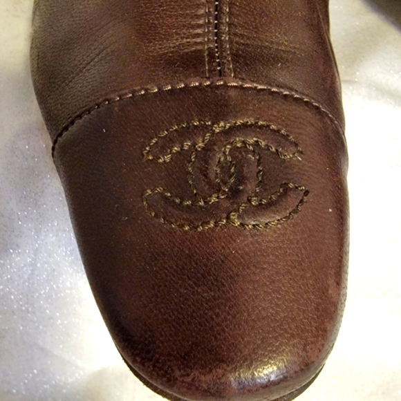 CHANEL Brown Lambskin Pull On Boots 37 - Picture 3 of 12